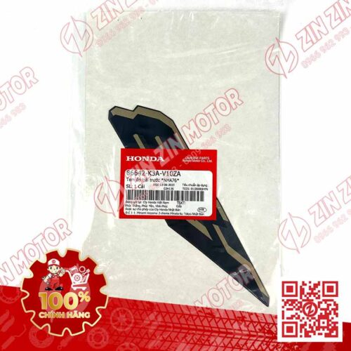 Alternative view of Tem Chữ AB Ốp Yếm Trước Trái AB Air Blade 125 2022 Đen Nhám Phiên Bản Đặc Biệt 86642K3AV10ZA Chính Hãng Honda