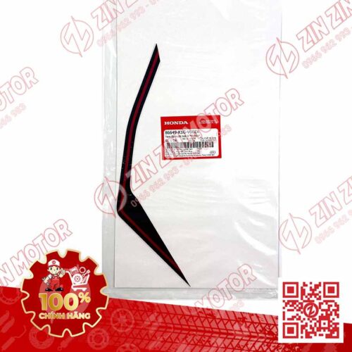 Alternative view of Tem Ốp Trước Trái B, Tem Cánh Yếm AB 2020 2021, AirBlade 125 Trắng Đỏ Đen 2020 86649K1GV00ZA Chính Hãng Honda