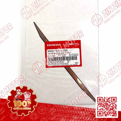 Alternative view of Tem Sườn Sàn Ốp Hông AB 2020 2021, AirBlade 150 Xanh Xám Đen 2020 Phải Trên 86651K1FV10ZA Chính Hãng Honda