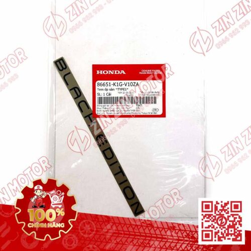 Alternative view of Tem Chữ Black Edition Sườn Sàn, Tem Ốp Hông AB 2020 2021, AirBlade 125 Đen Nhám 2020 86651K1GV10ZA Chính Hãng Honda