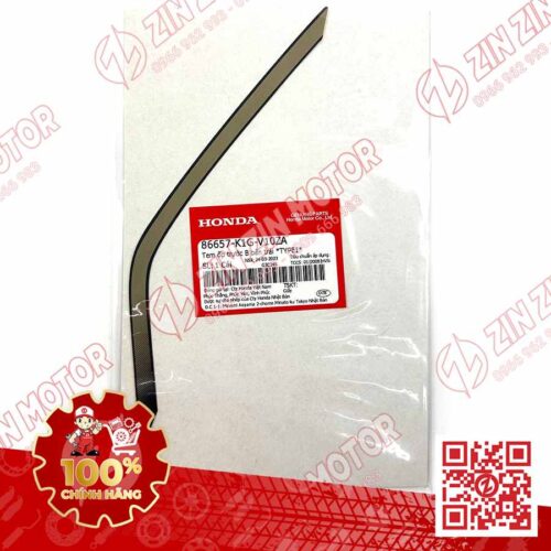 Alternative view of Tem Ốp Trước Trái, Tem Cánh Yếm AB 2020 2021, AirBlade 125 Đen Nhám 2020 86657K1GV10ZA Chính Hãng Honda