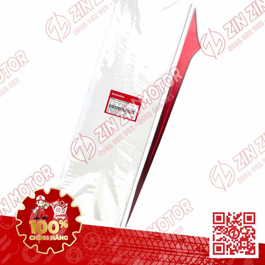 Tem Bụng Sau Phải, Tem Ốp Sườn AB 2020 2021, AirBlade 125 Xám Đen 2021 86831K1GV30ZB Chính Hãng Honda