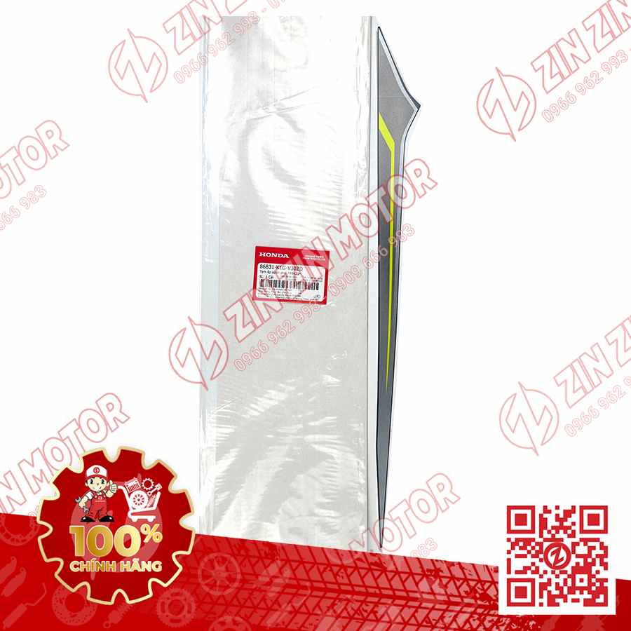 Tem Bụng Sau Phải, Tem Ốp Sườn AB 2020 2021, AirBlade 125 Xanh Đen 2021 86831K1GV30ZD Chính Hãng Honda