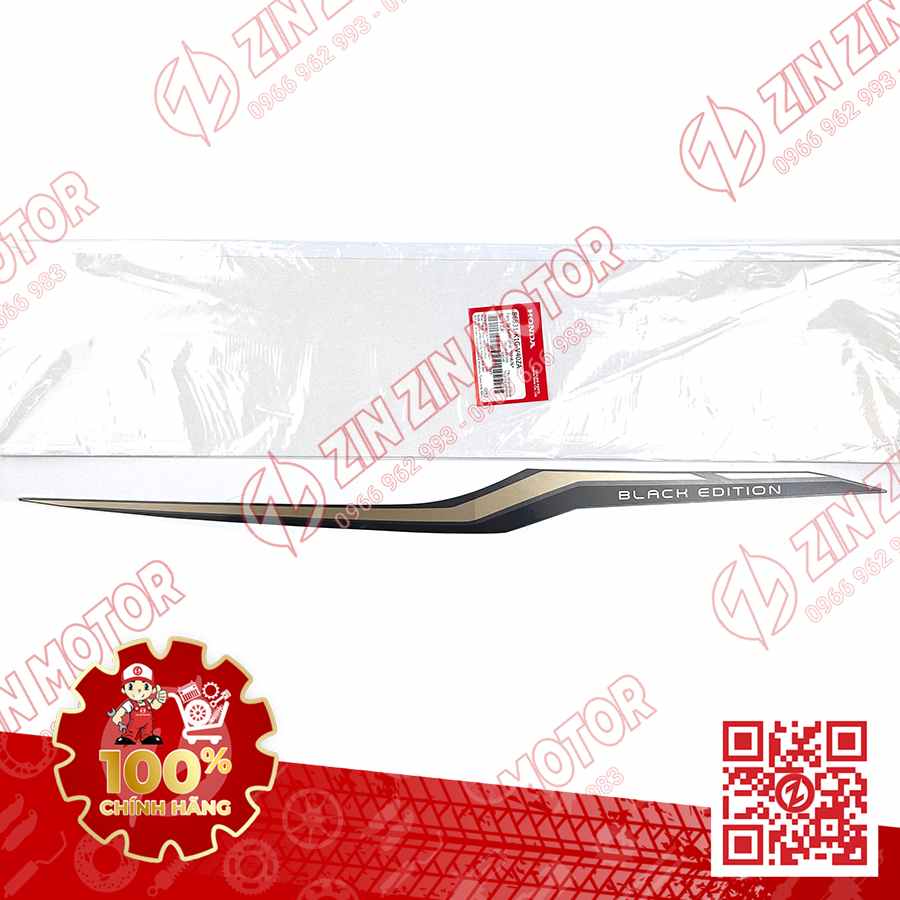 Tem Bụng Sau Phải, Tem Ốp Sườn AB 2020 2021, Air Blade 125 Đen Nhám 2021 86831K1GV40ZA Chính Hãng Honda
