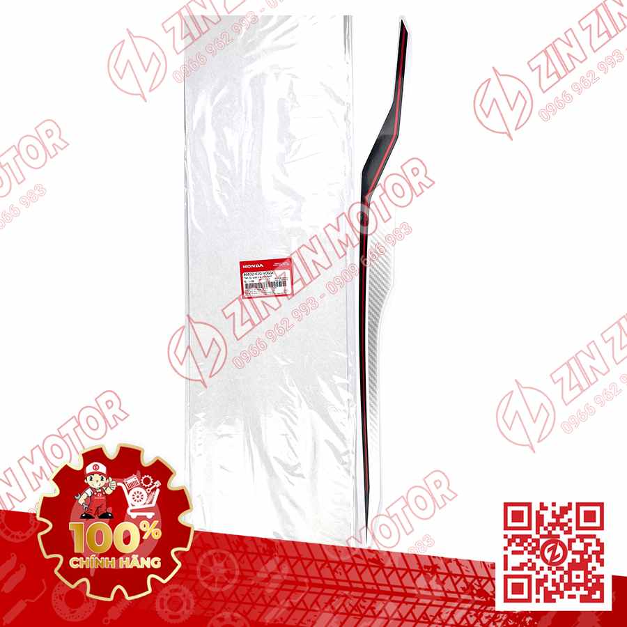 Tem Bụng Sau Trái, Tem Ốp Sườn AB 2020 2021, AirBlade 125 Trắng Đỏ Đen 2020 86832-K1G-V00ZA Chính Hãng Honda