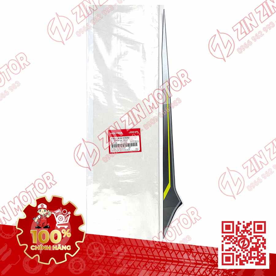 Tem Bụng Sau Trái, Tem Ốp Sườn AB 2020 2021, AirBlade 125 Xanh Đen 2021 86832K1GV30ZD Chính Hãng Honda