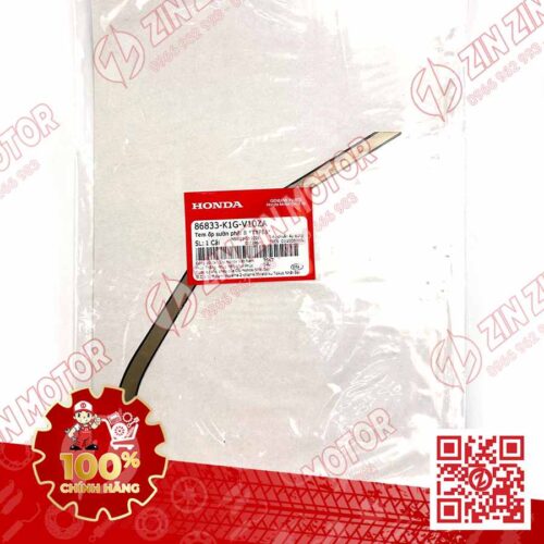 Alternative view of Tem Ốp Trước Phải B, Tem Cánh Yếm AB 2020 2021, AirBlade 125 Đen Nhám 2020 86833K1GV10ZA Chính Hãng Honda