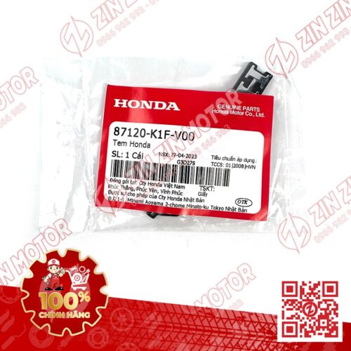 Alternative view of Tem Chữ Honda Nổi Dán Mặt Nạ AB 2020 - 2023+, AirBlade 160, Air Blade 150 / 125 , AB 202587120K1FV00 Chính Hãng Honda