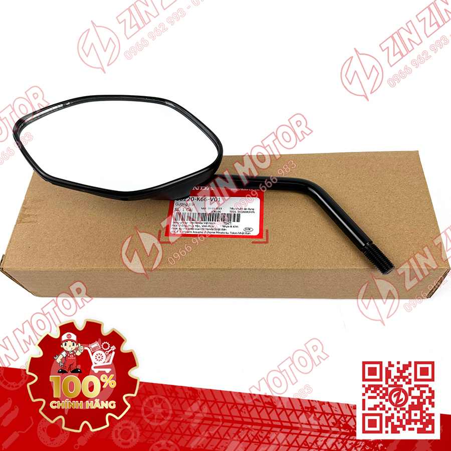 Gương Xe AB 2016 - 2023+, Kính Chiếu Hậu Xe Air Blade 160 / 125 2022 - 2026, AirBlade 150 / 125 2021 2020, AB 125 2019 2018 2017 2016 Trái 88220K66V01 Chính Hãng Honda