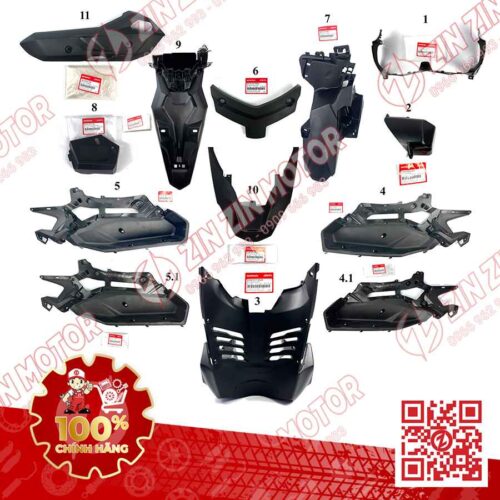 Dàn Áo Nhựa Nhám AB 2020 2021, AirBlade 150, AB125 2020 2021 Chính Hãng Honda