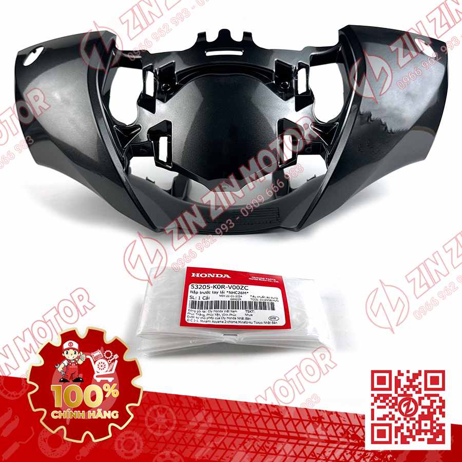Nắp Trước Tay Lái, Ốp Đầu SH 2020 - 2022, SH 150i 2020 2021 2022, SH 125i 2020 2021 2022 Xám NHC26M 53205K0RV00ZC Chính Hãng Honda
