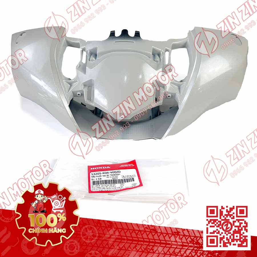 Nắp Trước Tay Lái, Ốp Đầu SH 2020 - 2024+, SH160i 2023 2024+, SH 150i 2020 2021 2022, SH 125i 2020 - 2024+ Trắng NHB25M 53205K0RV00ZD Chính Hãng Honda