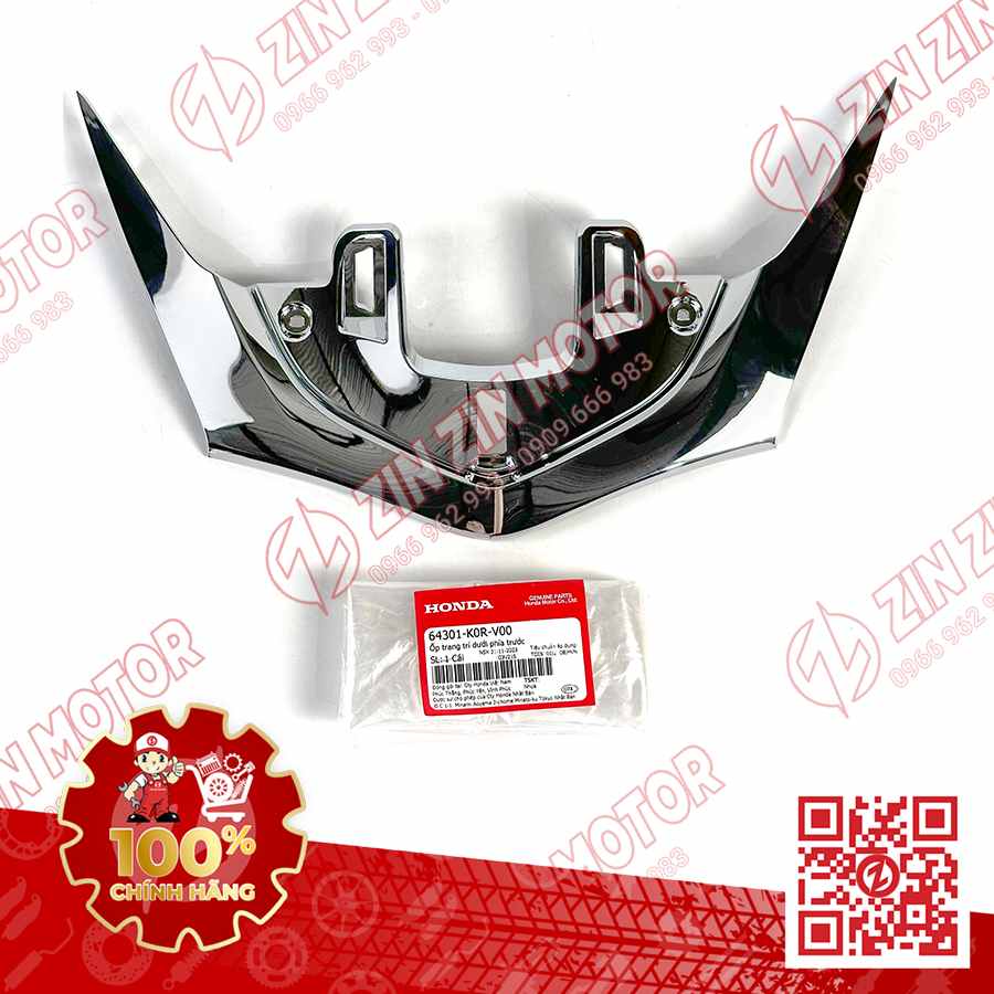 Mặt Nạ Trước Dưới Nhựa Xi SH 2020 - 2023+, SH160i 2023+, SH 150i 2020 2021 2022, SH 125i 2020 - 2023+ 64301K0RV00 Chính Hãng Honda
