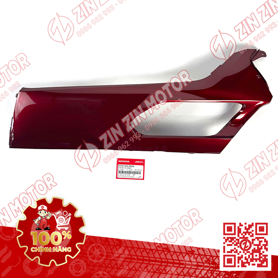 Thanh Cạnh Sàn Chân Trái, Ốp Sàn SH 2020 - 2024+, SH160i 2023 2024+, SH 150i 2020 2021 2022, SH 125i 2020 - 2024+ Đỏ R368C 64322K0RV00ZA Chính Hãng Honda