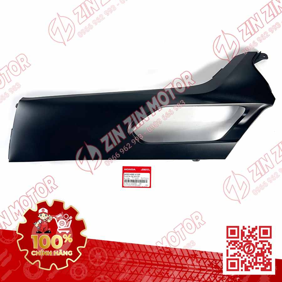 Thanh Cạnh Sàn Chân Trái, Ốp Sàn SH 2023+, SH160i 2023+ Đen Nhám NHA76M 64322K0RV00ZF Chính Hãng Honda