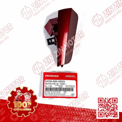 Alternative view of Nắp Khóa Khẩn Cấp SH 2020 - 2024+, SH160i 2023 2024+, SH 150i 2020 2021 2022, SH 125i 2020 - 2024+ Đỏ R368C 64350K0RV00ZA Chính Hãng Honda
