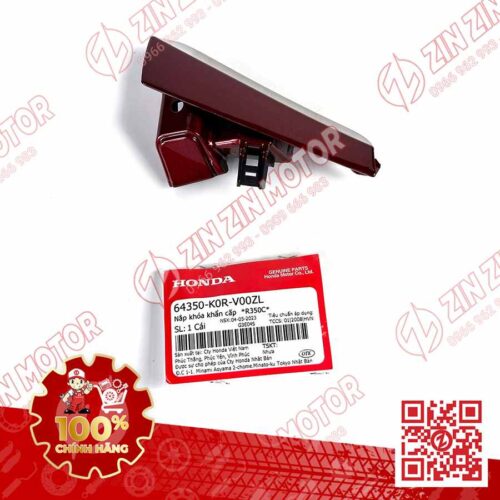 Alternative view of Nắp Khóa Khẩn Cấp SH 2020 - 2022, SH150i 2020 2021 2022, SH 125i 2020 2021 2022 Đỏ R350C 64350K0RV00ZL Chính Hãng Honda