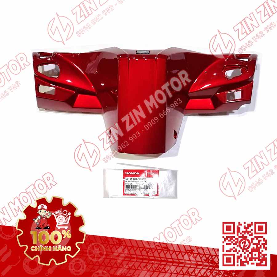 Nắp Ốp Gáy Sau Tay Lái, Bợ Cổ Sau AB 2016, Air Blade 125 2017 2018 2019 Đỏ R340C 53115K66V00ZC Chính Hãng Honda