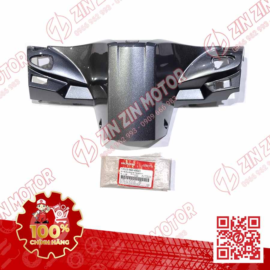 Nắp Ốp Gáy Sau Tay Lái, Bợ Cổ Sau AB 2016, Air Blade 125 2017 2018 2019 Xám Ghi NHA62M 53115K66V00ZJ Chính Hãng Honda