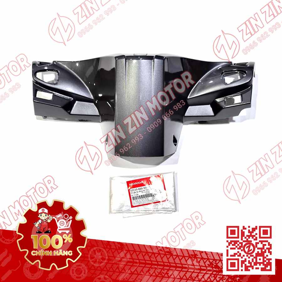 Nắp Ốp Gáy Sau Tay Lái, Bợ Cổ Sau AB 2016, Air Blade 125 2017 2018 2019 Xám 3D NHB83M 53115K66V00ZL Chính Hãng Honda