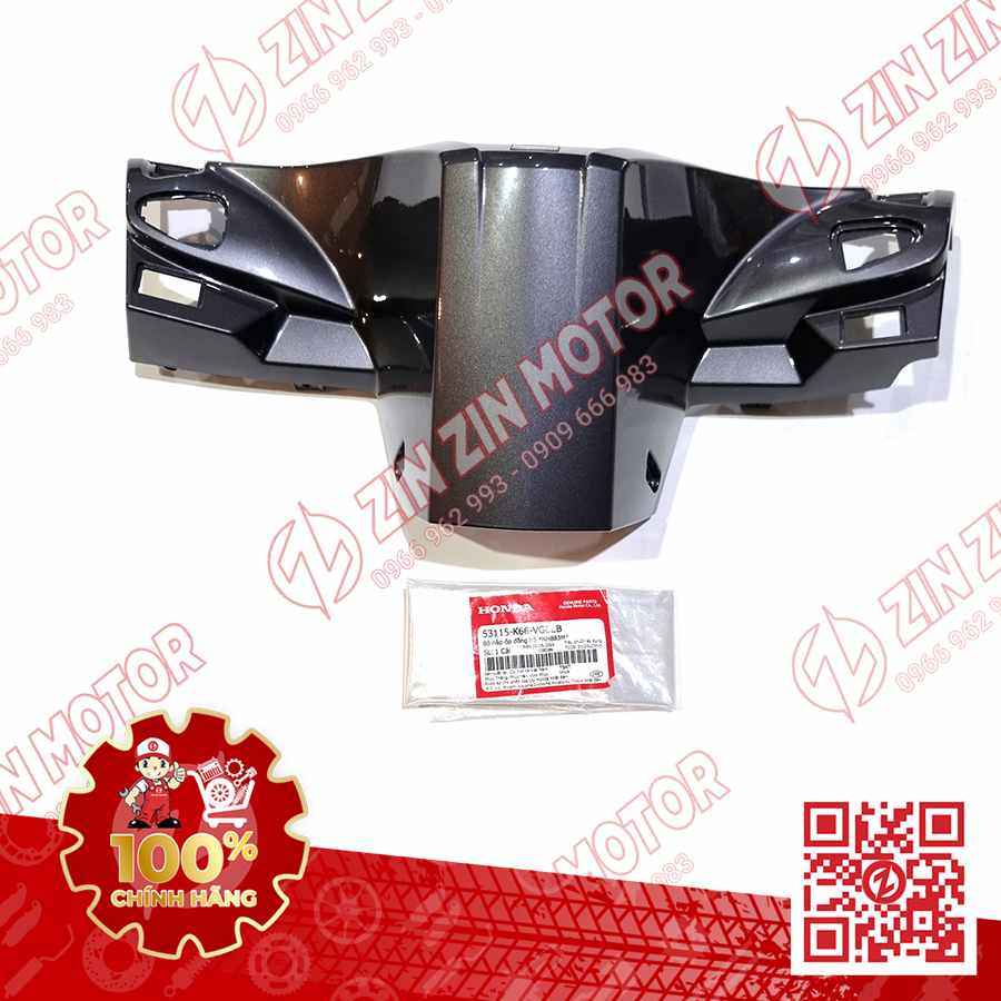 Nắp Ốp Gáy Sau Tay Lái, Bợ Cổ Sau AB 2016, Air Blade 125 2017 2018 2019 Xám Đen NHB83M 53115K66VG0ZB Chính Hãng Honda