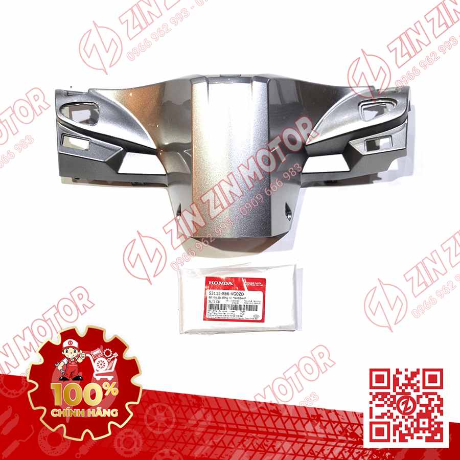 Nắp Ốp Gáy Sau Tay Lái, Bợ Cổ Sau AB 2016, Air Blade 125 2017 2018 2019 Bạc 2018 NHB24M 53115K66VG0ZD Chính Hãng Honda