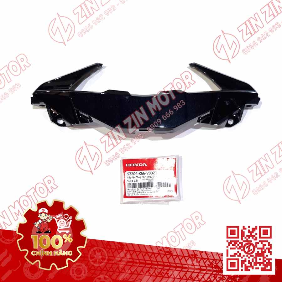 Viền Trên, Nắp Ốp Đồng Hồ AB 2016, Air Blade 125 2017 2018 2019 Đen NHB25M 53204K66V00ZB Chính Hãng Honda