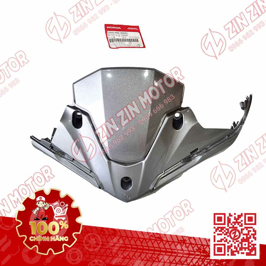 Nắp Trước Tay Lái, Mão Ốp Đầu AB 2016, Air Blade 125 2017 2018 2019 Xám Bạc 53205K66V00ZF Chính Hãng Honda