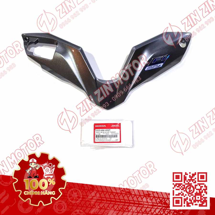 Chữ V Ốp Trước, Trang Trí Nắp Tay Lái AB 2016, Air Blade 125 2017 2018 2019 Xám Ghi NHA62M 53225K66V00ZT Chính Hãng Honda