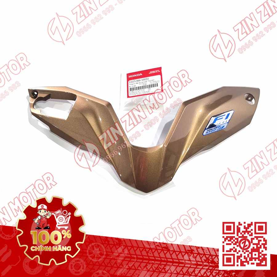 Chữ V Ốp Trước, Trang Trí Nắp Tay Lái AB 2016, Air Blade 125 2017 2018 2019 Vàng Đen Y221M 53225K66V00ZU Chính Hãng Honda