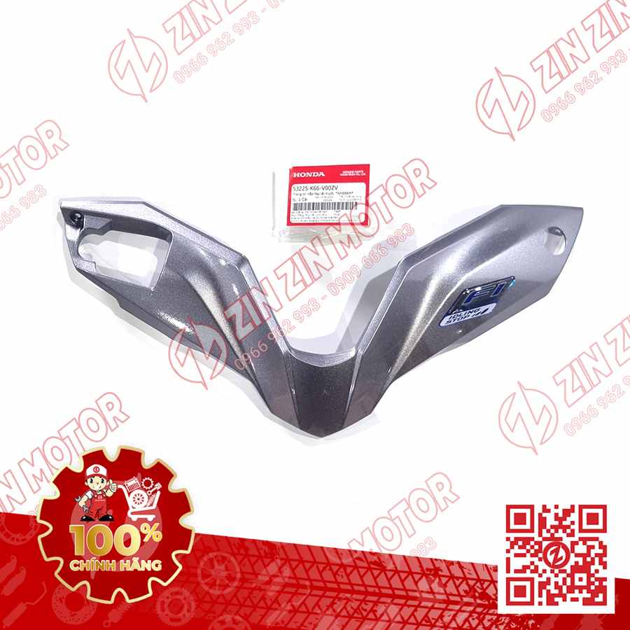 Chữ V Ốp Trước, Trang Trí Nắp Tay Lái AB 2016, Air Blade 125 2017 2018 2019 Bạc NHB86M 53225K66V00ZV Chính Hãng Honda
