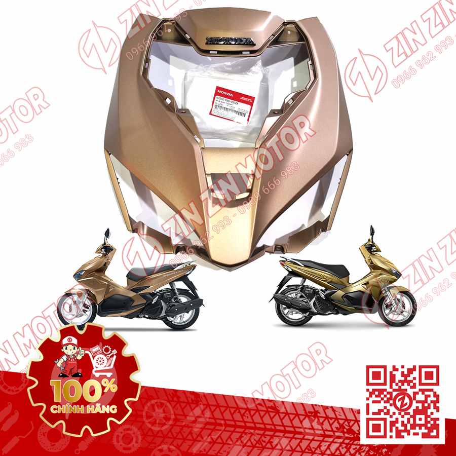 Ốp Đèn Pha Trước Lớn, Mặt Nạ AB 2016, Air Blade 125 2017 2018 2019 Vàng Đồng Nhám Y224M 64300K66V00ZK Chính Hãng Honda
