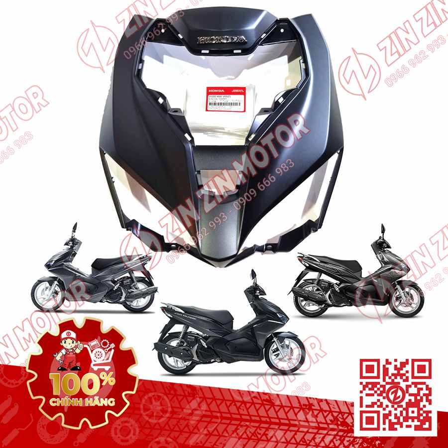 Ốp Đèn Pha Trước Lớn, Mặt Nạ AB 2016, Air Blade 125 2017 2018 2019 Đen Nhám NHA76M 64300K66V00ZS Chính Hãng Honda