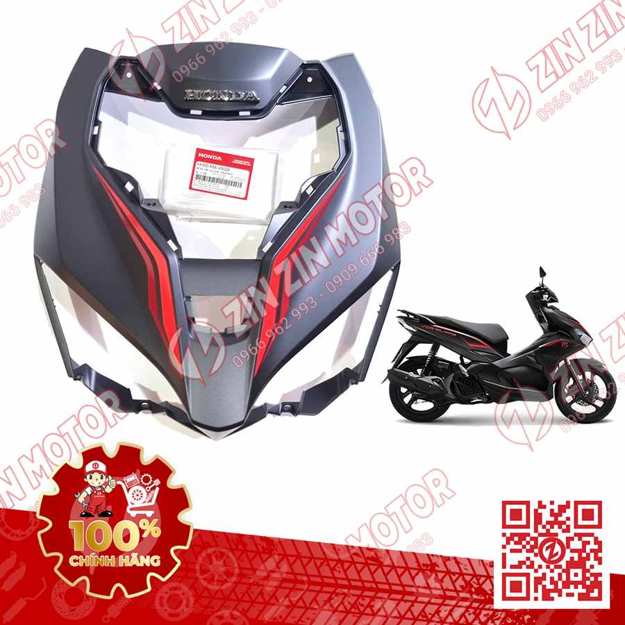 Ốp Đèn Pha Trước Lớn, Mặt Nạ AB 2016, Air Blade 125 2017 2018 2019 Đen Nhám Có Tem 2017 NHA76M 64300K66V90ZA Chính Hãng Honda
