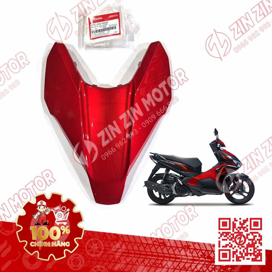 Trang Trí Nắp Trên Ốp Mặt Trước, Mặt Nạ Nhỏ AB 2016, Air Blade 125 2017 2018 2019 Đỏ R340C 64303K66V00ZA Chính Hãng Honda