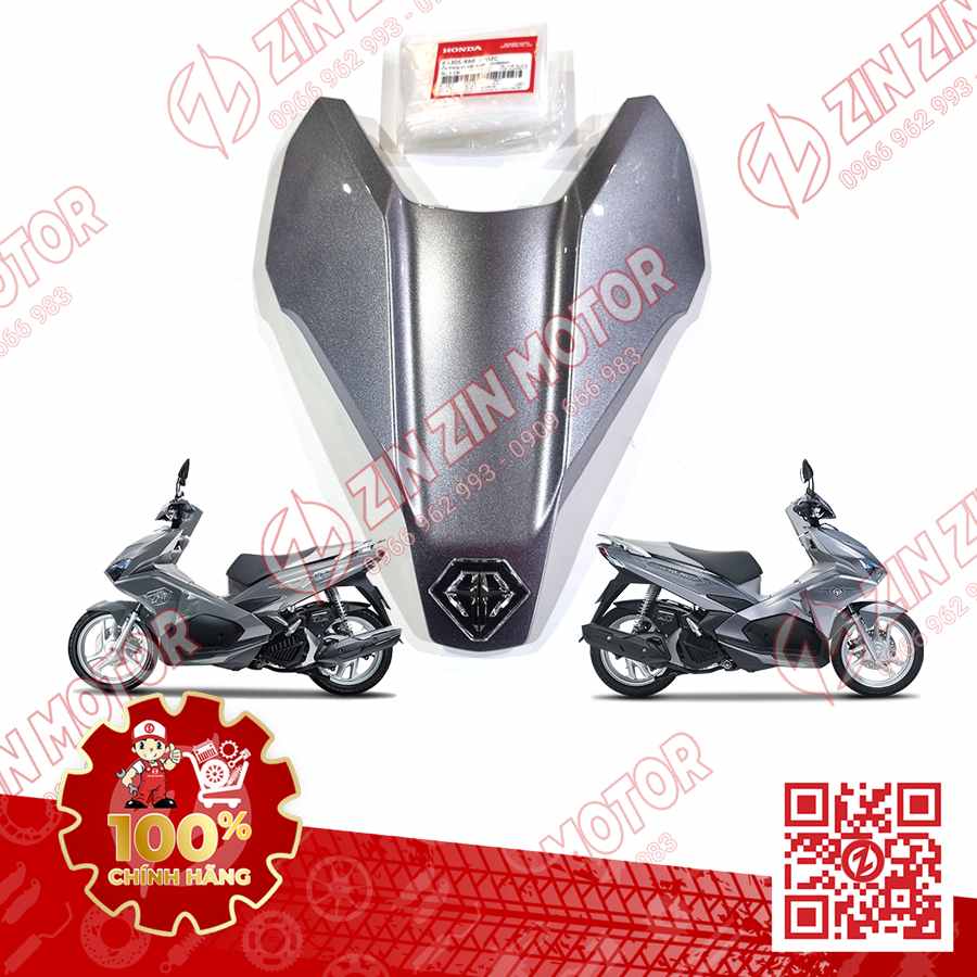 Trang Trí Nắp Trên Ốp Mặt Trước, Mặt Nạ Nhỏ AB 2016, Air Blade 125 2017 2018 2019 Xám Logo AB Lớn NHB86M 64305K66VF0ZC Chính Hãng Honda