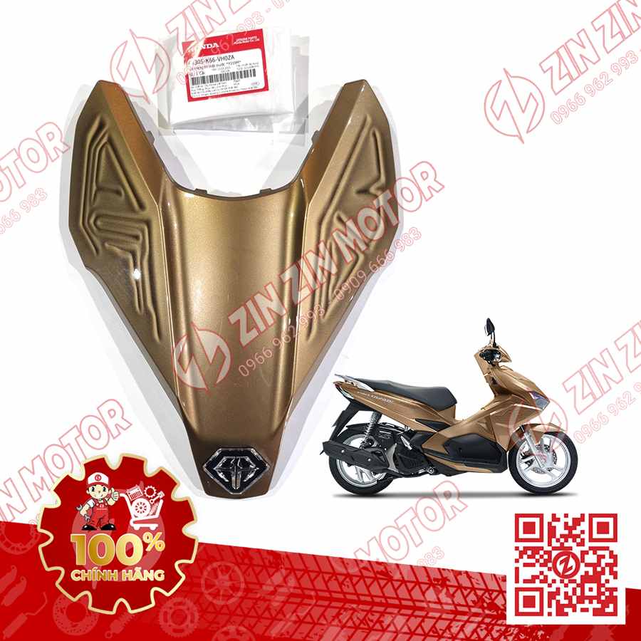 Trang Trí Nắp Trên Ốp Mặt Trước, Mặt Nạ Nhỏ AB 2016, Air Blade 125 2017 2018 2019 Vàng Đen Logo AB Lớn Y219M 64305K66VH0ZA Chính Hãng Honda