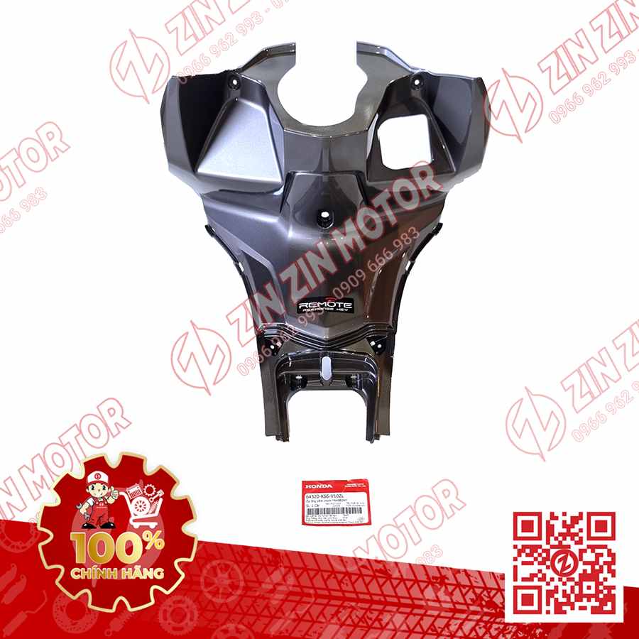 Ốp Ống Yếm Chính, Ốp Yếm Ổ Khóa AB 2016, Air Blade 125 2017 2018 2019 Xám Đen Tem Remote NHB83M 64320K66V10ZL Chính Hãng Honda