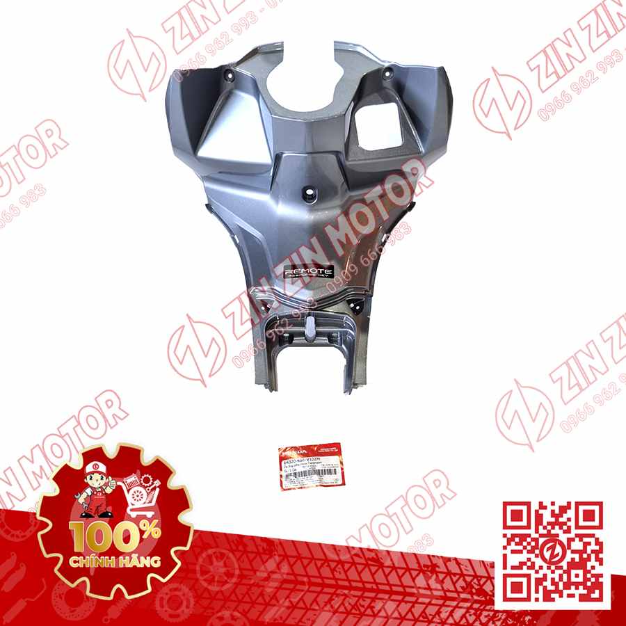 Ốp Ống Yếm Chính, Ốp Yếm Ổ Khóa AB 2016, Air Blade 125 2017 2018 2019 Xám Bạc Tem Remote NHB56M 64320K66V10ZM Chính Hãng Honda