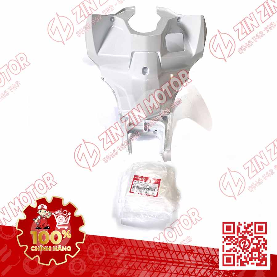 Ốp Ống Yếm Chính, Ốp Yếm Ổ Khóa AB 2016, Air Blade 125 2017 2018 2019 Trắng NHB35P 64330K66V00ZG Chính Hãng Honda