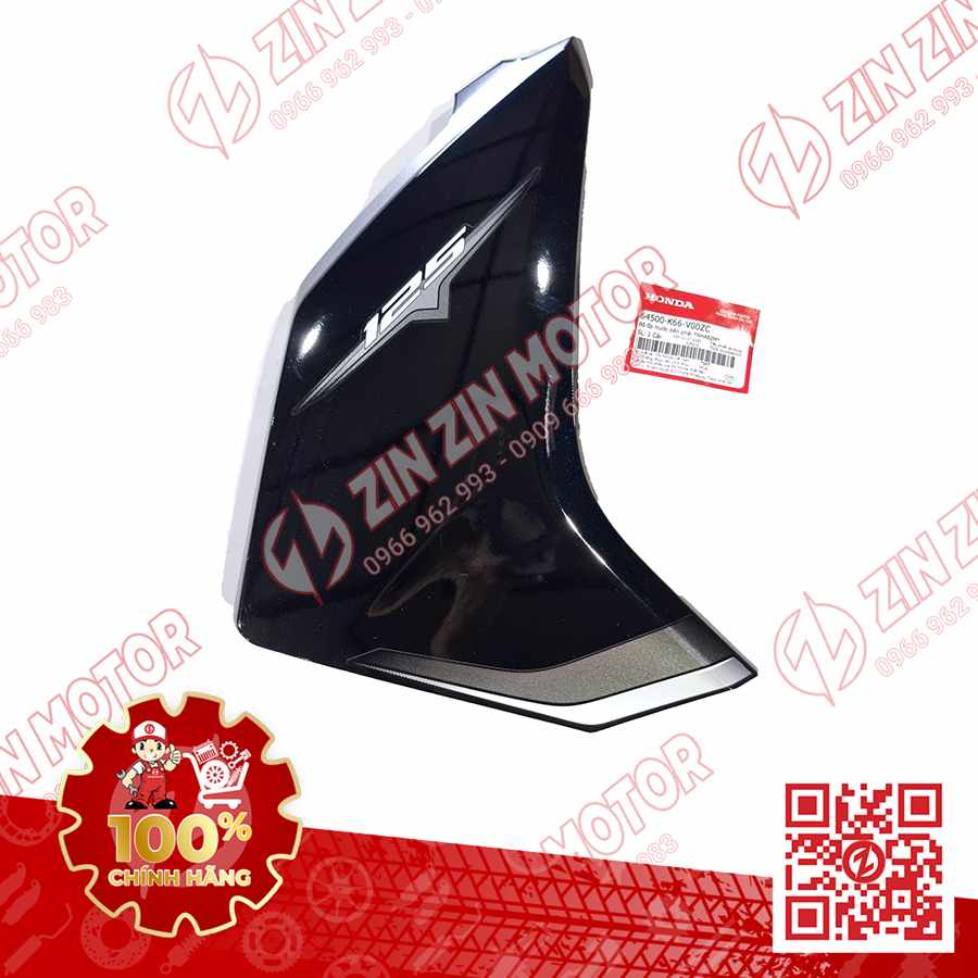 Ốp Bửng Trước Phải, Cánh Yếm Xe AB 2016, Air Blade 125 2016 Xám Ghi NHA62M 64500K66V00ZC Phiên Bản Tiêu Chuẩn Chính Hãng Honda