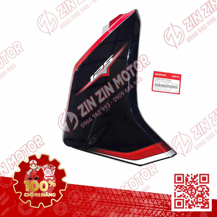 Ốp Bửng Trước Phải, Cánh Yếm Xe AB 2016, Air Blade 125 2016 Đỏ R340C 64500K66V00ZD Phiên Bản Tiêu Chuẩn Chính Hãng Honda