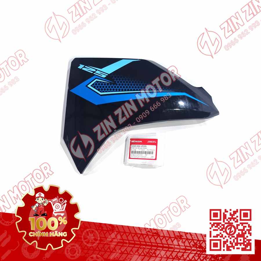 Ốp Bửng Trước Phải, Cánh Yếm Xe AB 2018, Air Blade 125 2018 Đen Tem Xanh TYPE4 64500K66VE0ZA Phiên Bản Tiêu Chuẩn Chính Hãng Honda
