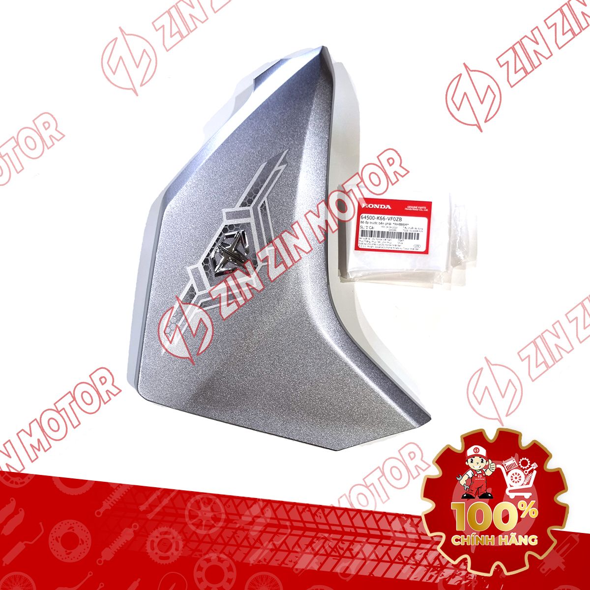 Ốp Bửng Trước Phải, Cánh Yếm Xe AB 2018, Air Blade 125 2018 Xám NHB86M 64500K66VF0ZB Phiên Bản Cao Cấp Chính Hãng Honda