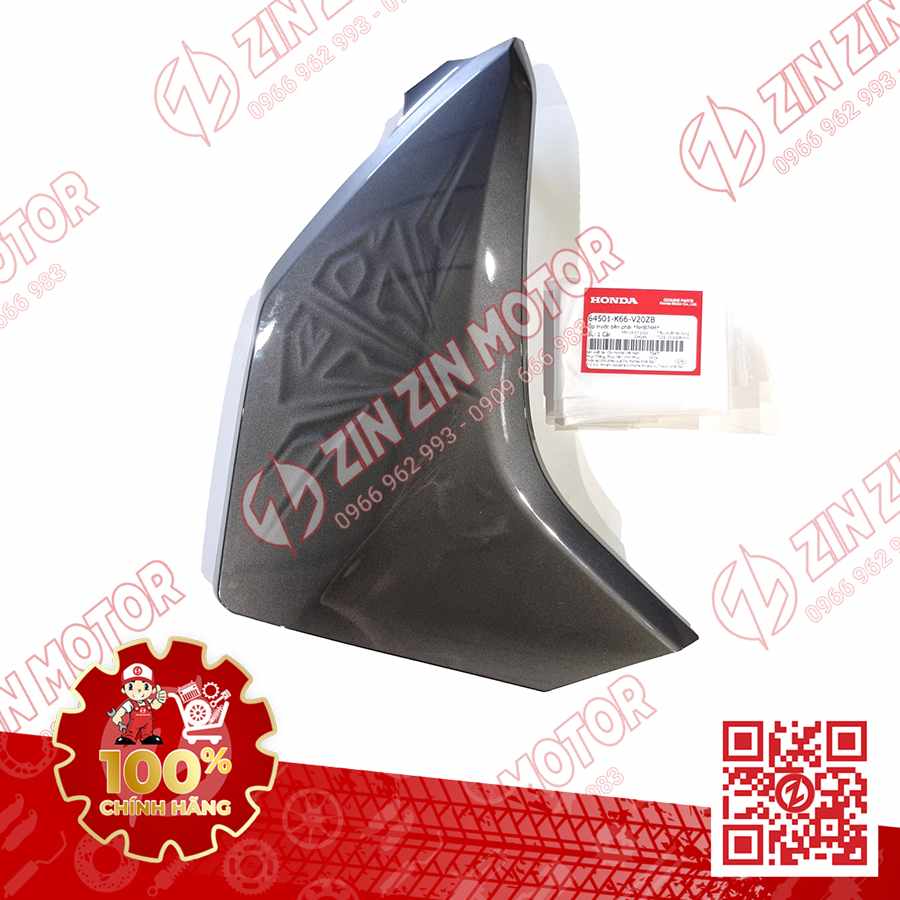Ốp Bửng Trước Phải, Cánh Yếm Xe AB 2016, Air Blade 125 2016 Xám Đen NHB74M 64501K66V20ZB Chính Hãng Honda