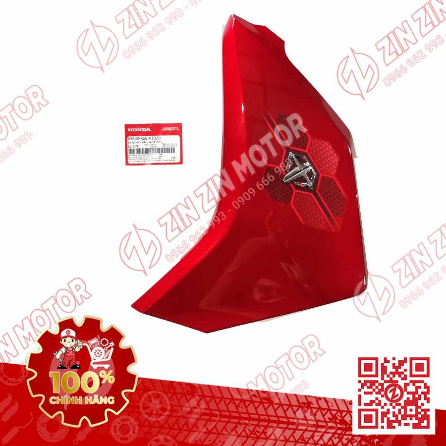 Ốp Bửng Trước Trái, Cánh Yếm Xe AB 2016, Air Blade 125 2016 Đỏ R340C 64600K66V10ZD Phiên Bản Cao Cấp Chính Hãng Honda