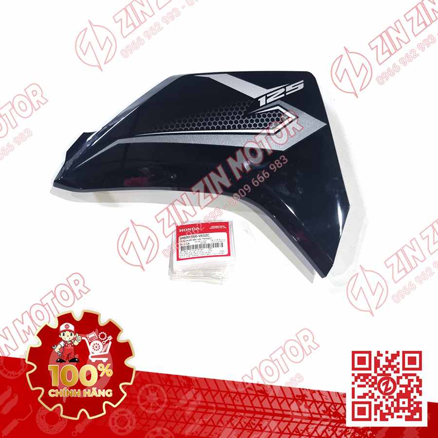 Ốp Bửng Trước Trái, Cánh Yếm Xe AB 2018, Air Blade 125 2018 Đen Tem Bạc TYPE2 64600K66VE0ZC Phiên Bản Tiêu Chuẩn Chính Hãng Honda