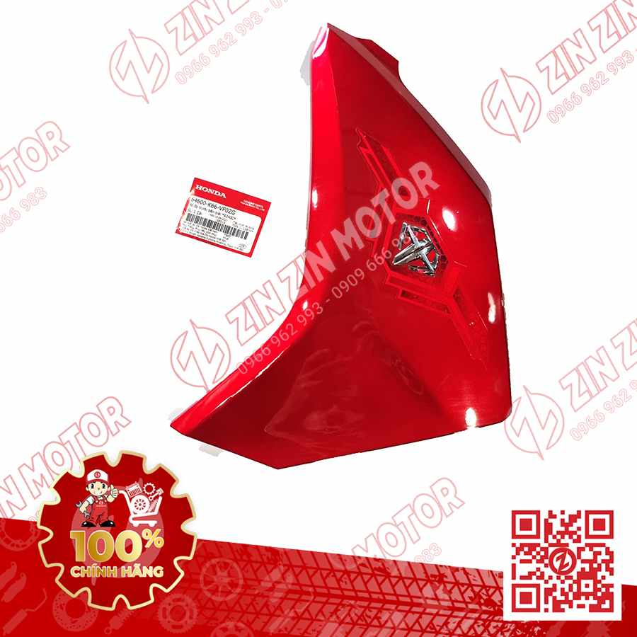 Ốp Bửng Trước Trái, Cánh Yếm Xe AB 2018, Air Blade 125 2018 Đỏ R340C 64600K66VF0ZG Phiên Bản Cao Cấp Chính Hãng Honda