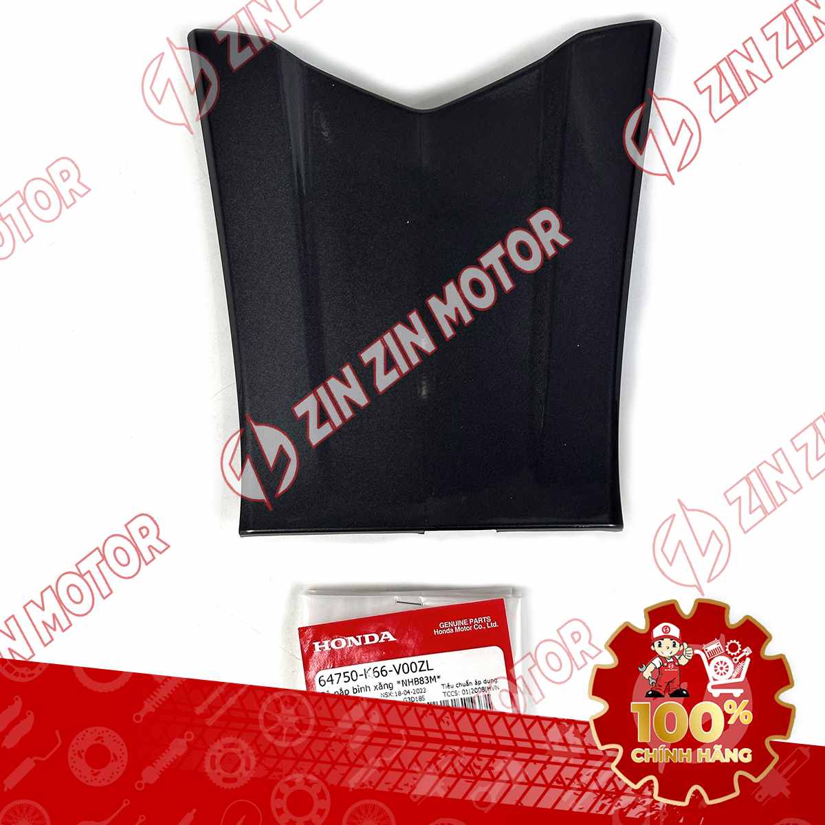 Bộ Ốp Nắp Bình Xăng AB 2016, Air Blade 125 2017 2018 2019 Xám Đen NHB83M 64750K66V00ZL Chính Hãng Honda