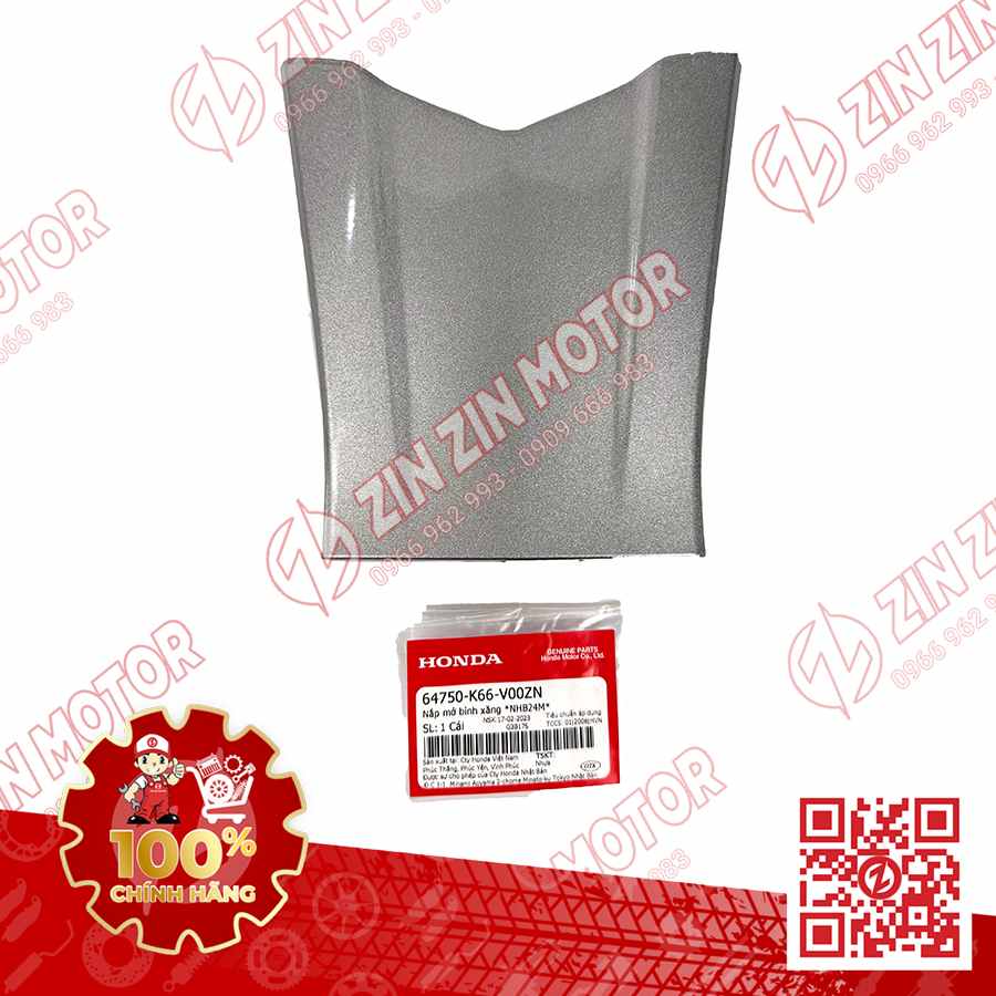 Bộ Ốp Nắp Bình Xăng AB 2016, Air Blade 125 2017 2018 2019 Bạc NHB24M 64750K66V00ZN Chính Hãng Honda